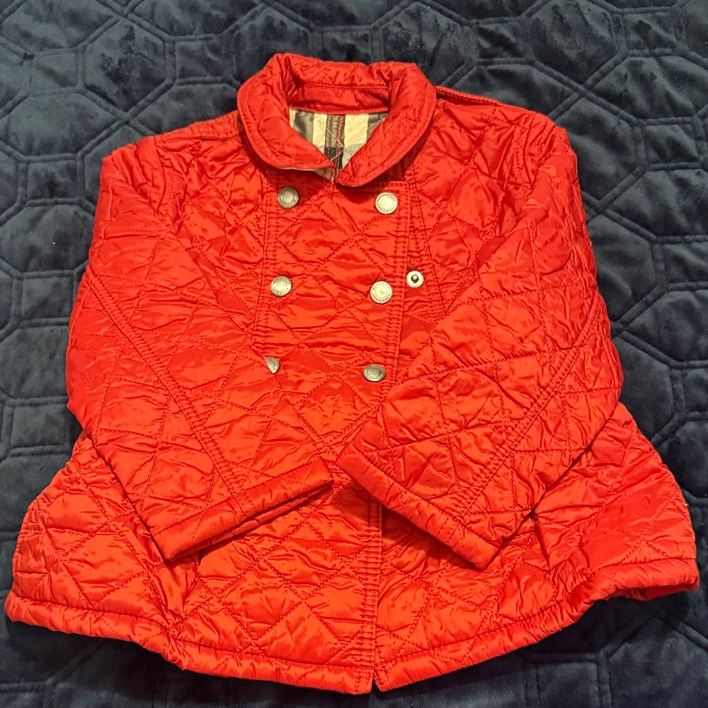 Burberry Children's Red Quilted Jacket